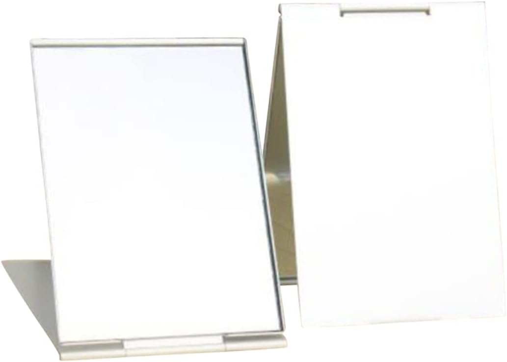 BESTYASH 2pcs Ultra Thin Aluminum Makeup Mirrors