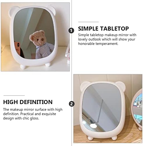 Hemoton Cute Bear Design Makeup Mirror