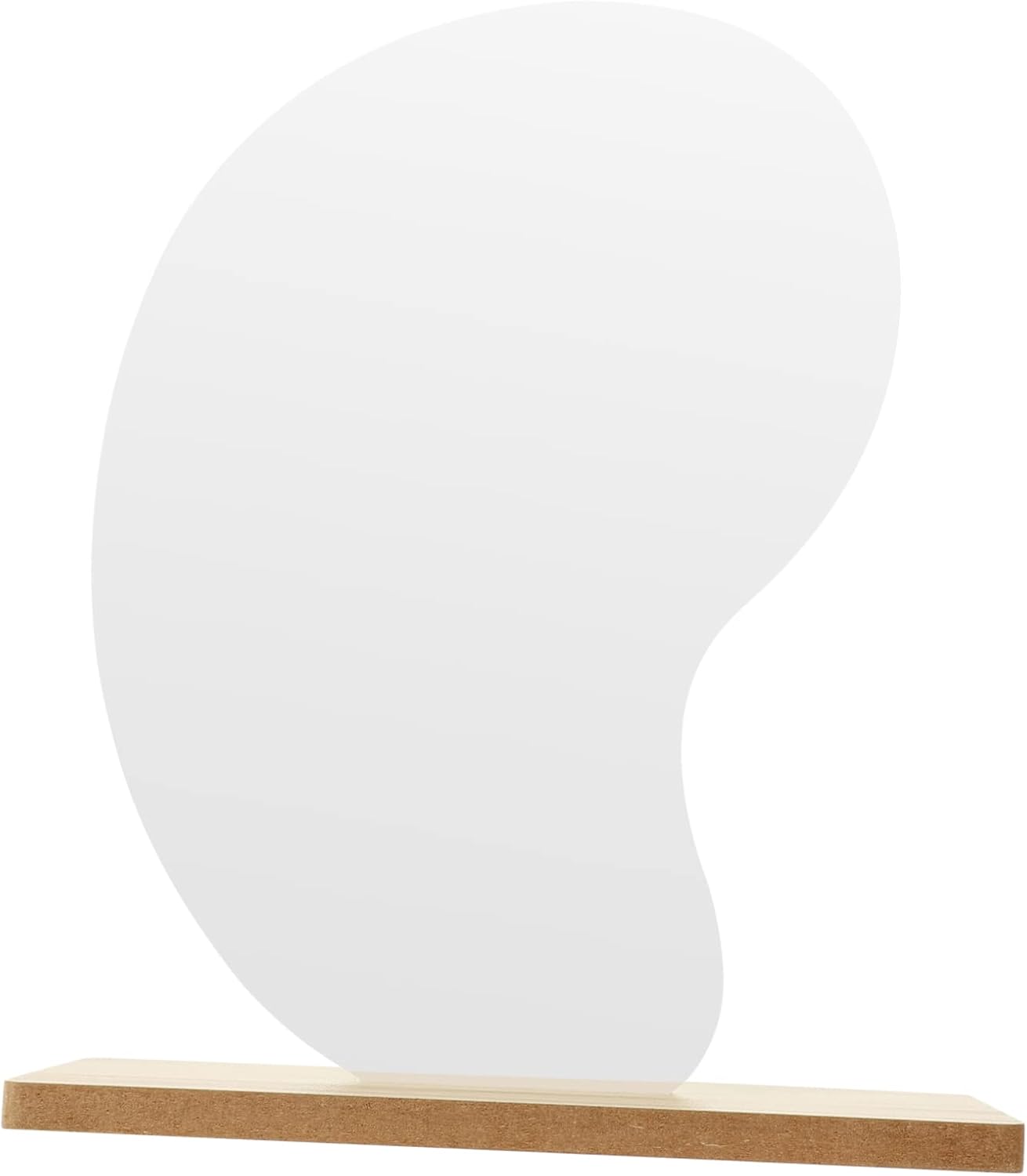 VINTORKY Frameless Wooden Stand Makeup Mirror 1