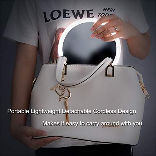 Rechargeable Lighted Makeup Mirror with 3 Bright Levels and Touch Screen