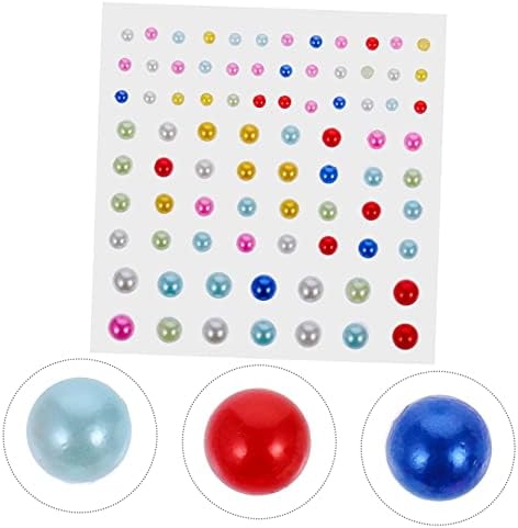 Lurrose 4sets Facial Diamond Sticker Clear Rhinestones