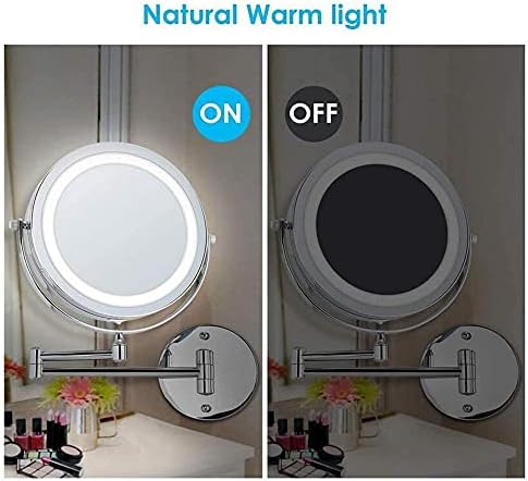 GALSOR Makeup Mirror with Light 8inch Round