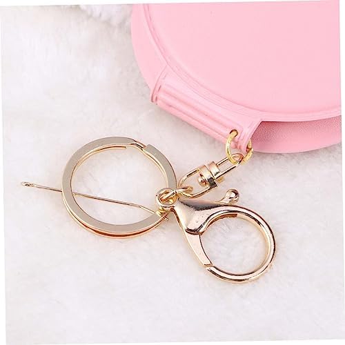 FOMIYES Mini Folding Makeup Mirror with PU Leather Frame