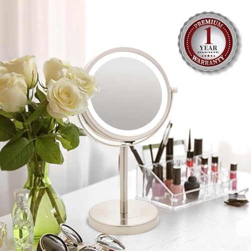 OVENTE 6 Lighted Makeup Mirror with Dual Magnification