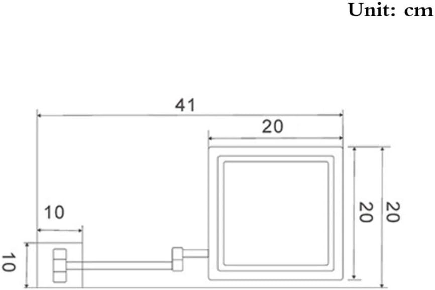 DEIHGE Wall Mounted LED Makeup Mirror 8 Inch