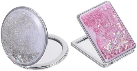 Portable Double-Sided Compact Mirror for Travel Makeup