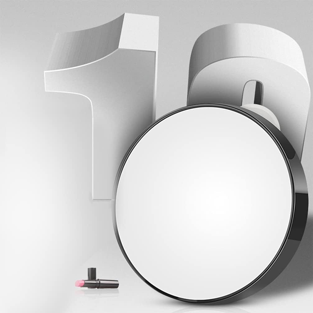 HEALLILY 5X Magnifying Mirror with Suction Cups Black
