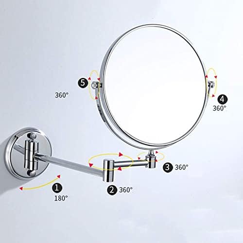 PRIMUZ Wall Mounted Makeup Mirror 360 Swivel
