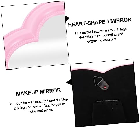 Mikinona Heart Shaped Vanity Mirror for Desk