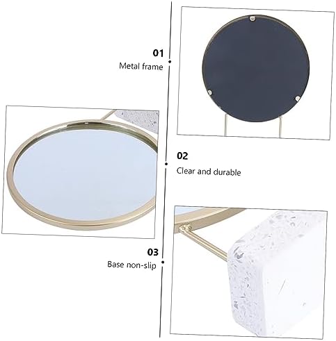 IMIKEYA Portable Makeup Mirror with Stand