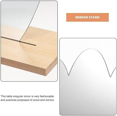 Cute Irregular Desk Mirror with Sturdy Stand