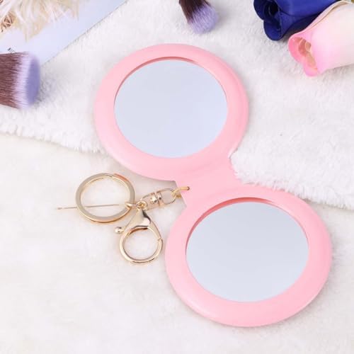 Double-Sided Compact LED Mirror with PU Leather Frame