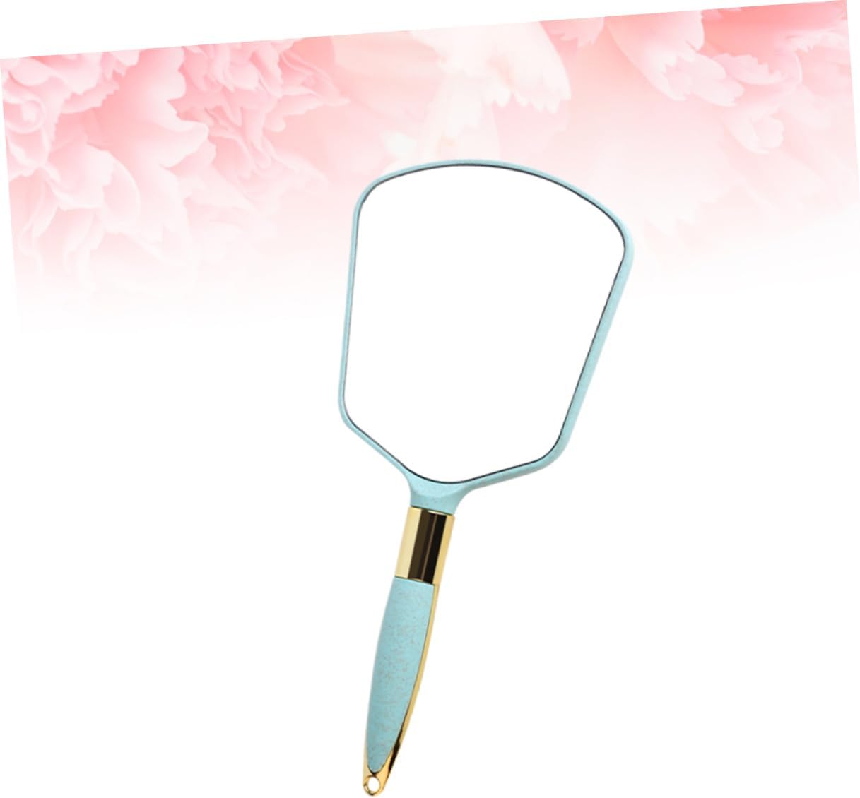 GALPADA Portable Handheld Makeup Mirror with Wall Hanging Hole Blue