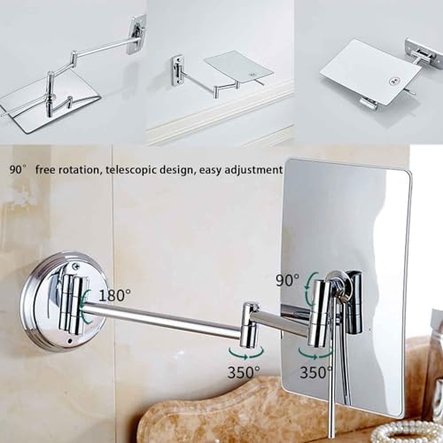 LZHIANG Swivel Wall Vanity Mirror 3X Magnifying