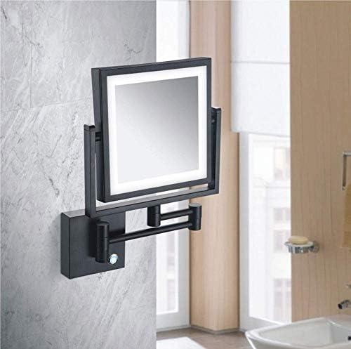 DEIHGE 3X Magnifying Wall Mount Vanity Mirror with LED Light 360 Swivel