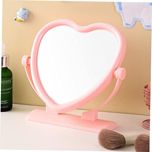VALICLUD Heart Shaped Double Sided Makeup Mirror Portable