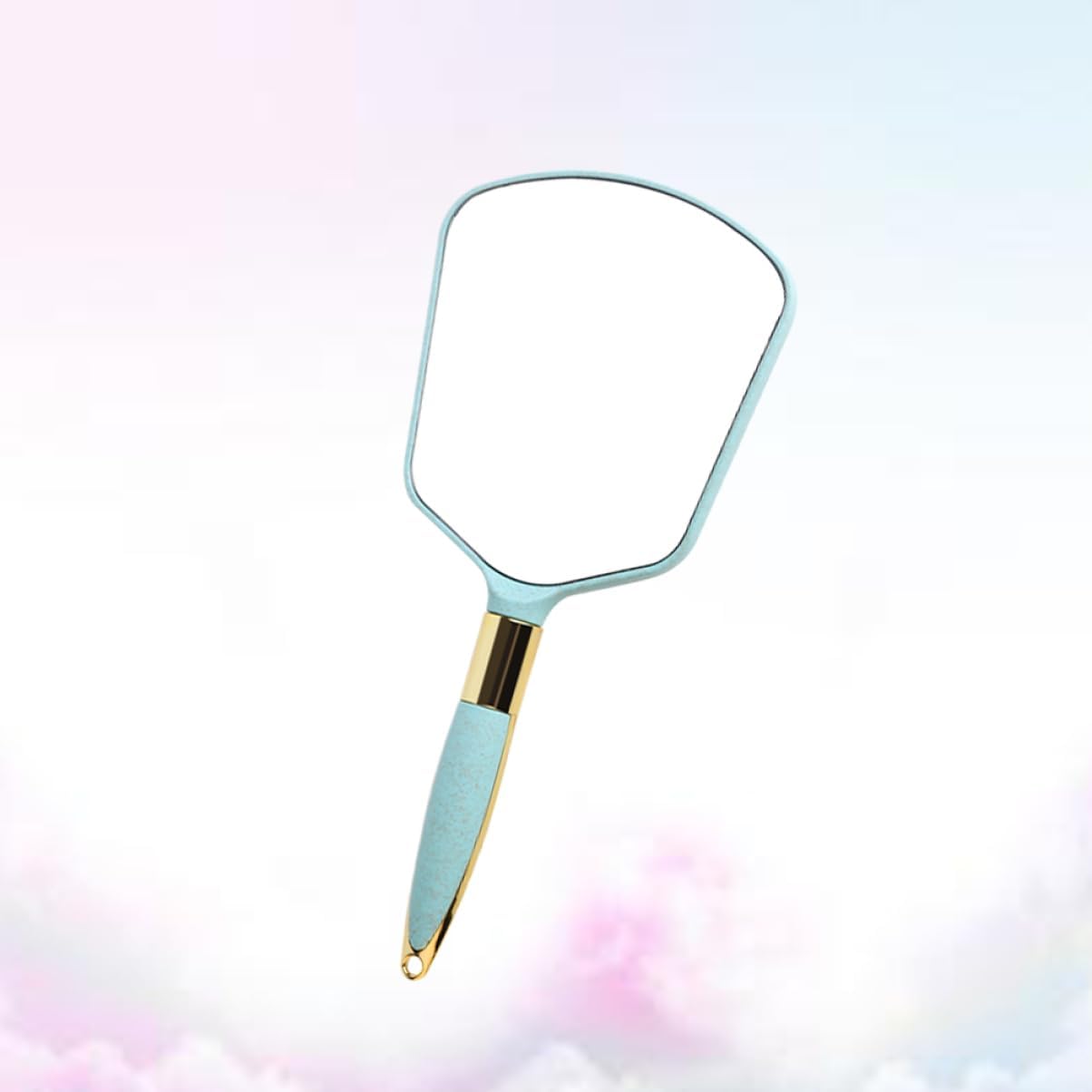 Healvian 1pc Portable Handheld Makeup Mirror with Wall Hanging