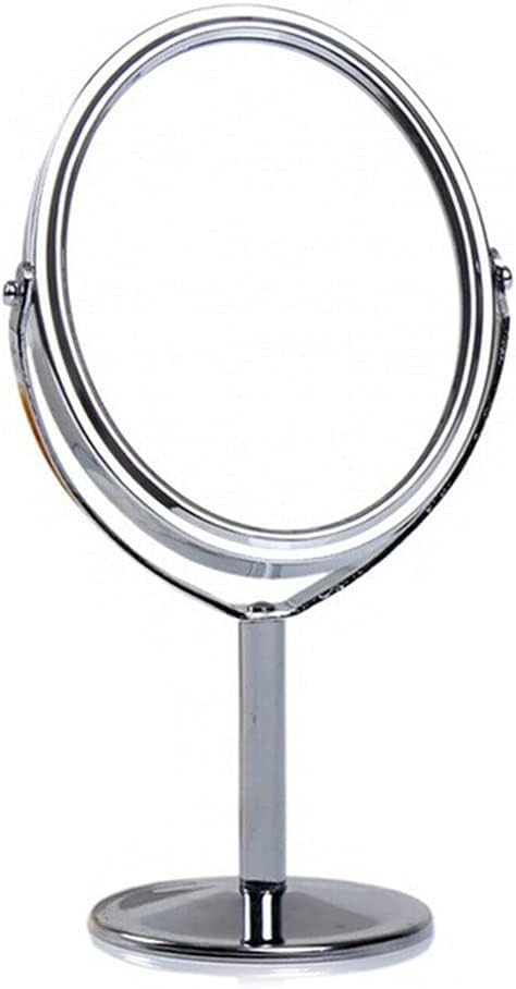 360 Degree Rotatable Double-Sided Makeup Mirror with 2x Magnifying Glass
