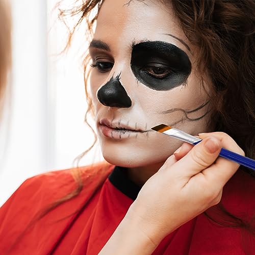 Paezm Face Paint Set - 25 oz Black White Halloween Makeup Kit