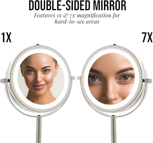 OVENTE 6 Lighted Makeup Mirror with Dual Magnification