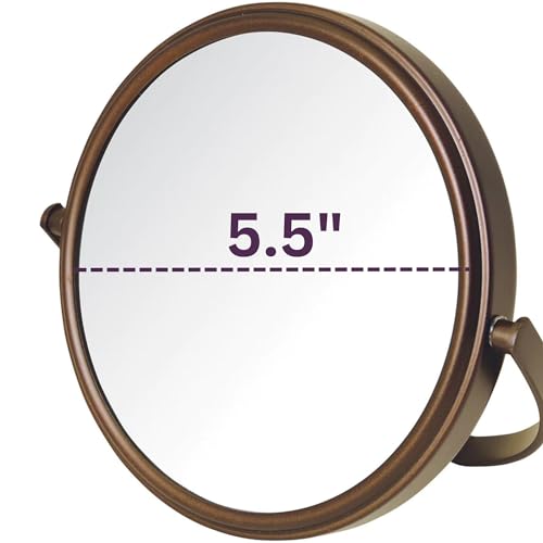 Models Choice JERDON Tabletop Vanity Mirror with Bronze Finish