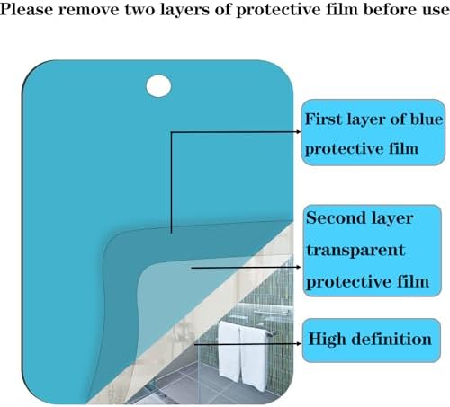 MEIGEA Fogless Shower Mirror 9x7 Inch Shatterproof 1