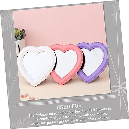 Gatuida 2pcs Heart Shape Makeup Mirror