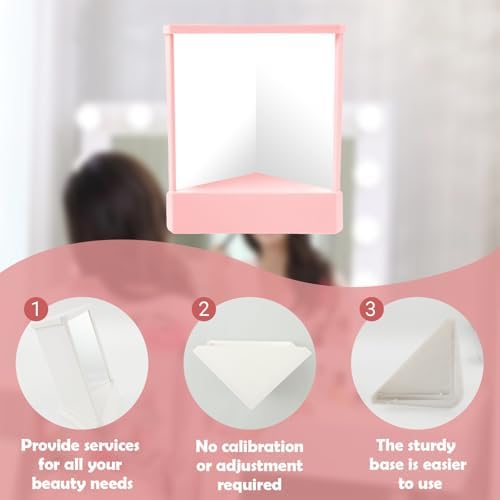 True Reflection Non Reversing Makeup Mirror Pink