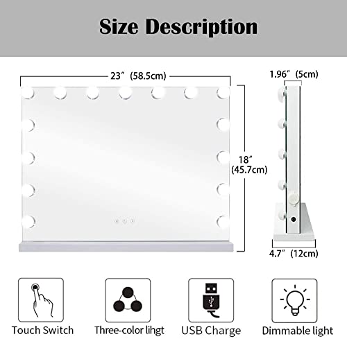BENDIC Lighted Vanity Mirror with 10X Magnification