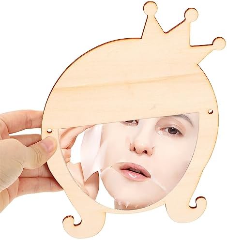 Cute Cartoon Wooden Makeup Mirror for Home and Beauty Use