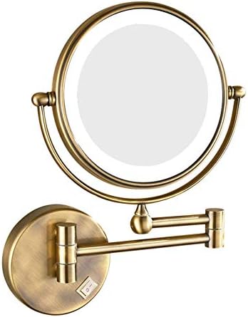 8-Inch Lighted Wall-Mount Makeup Mirror with 360 Degree Swivel 1