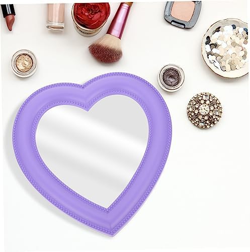Cabilock Heart-Shaped Makeup Mirror for Vanity Wall or Desktop