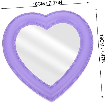 Cute Heart-Shaped Rotating Makeup Mirror