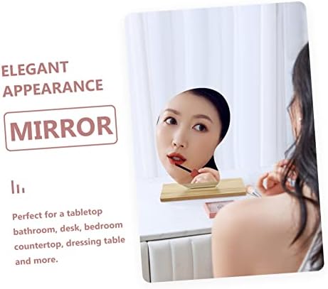 VINTORKY Frameless Wooden Stand Makeup Mirror 1