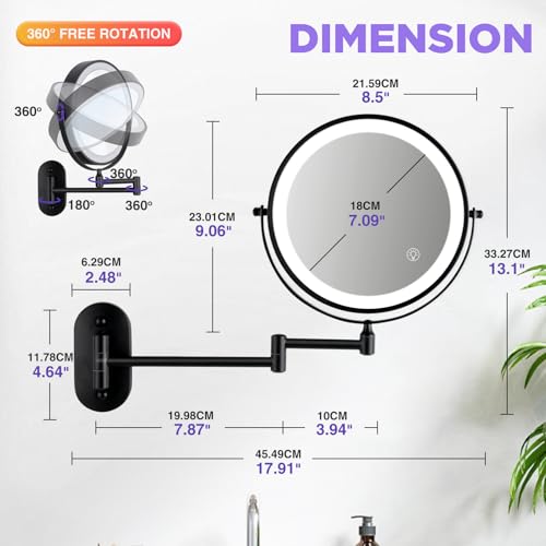 VORREMIRR 85 Double-Sided Magnifying Vanity Mirror