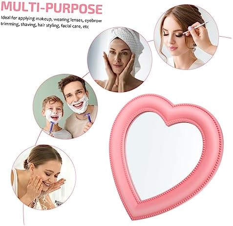 DOITOOL Heart Shape Standing Mountable Mirror Dual-Purpose Makeup