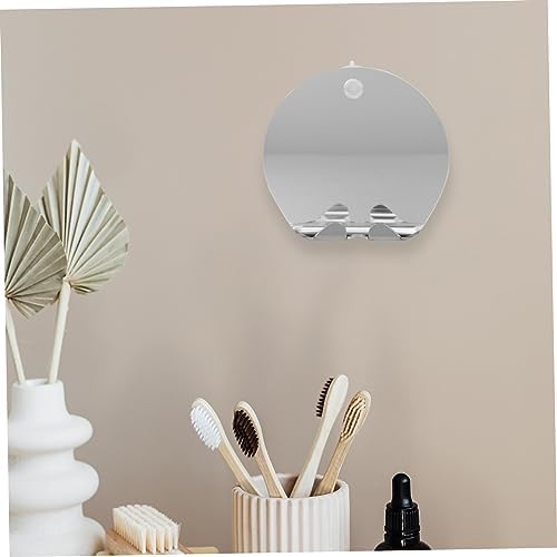 Portable Bathroom Mirror with Suction Cups and Anti-Fog Design