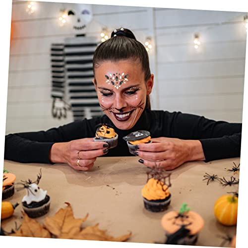2Sheets Halloween Face Jewels Stickers Glitter Rhinestones