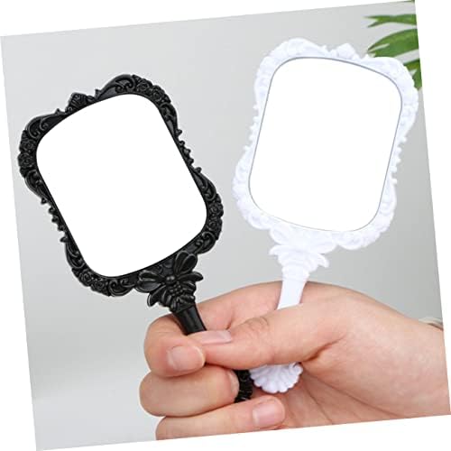 Gogogmee 2Pcs Lightweight Travel Makeup Mirror with Long Handle