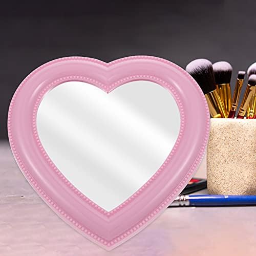 CALLARON Heart-Shaped Desktop Makeup Mirror