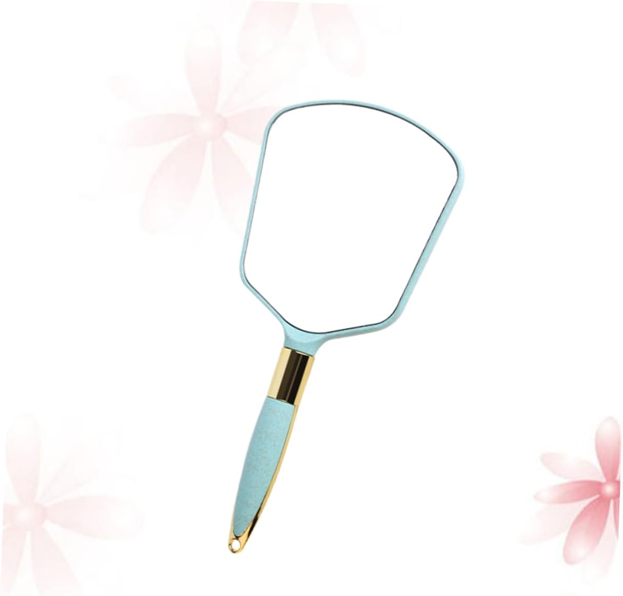 Handheld Cosmetics Mirror with Wall Hanging Hole