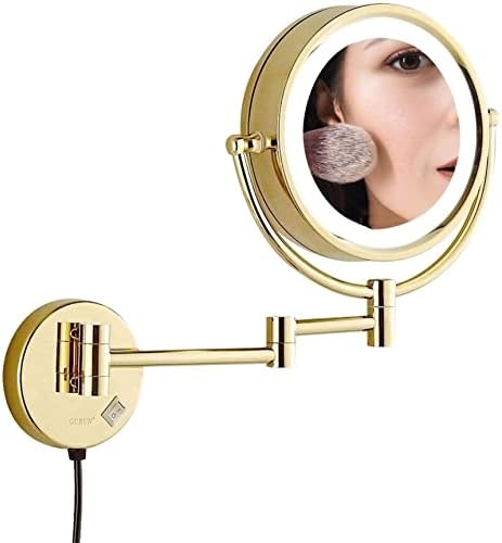 GALSOR Makeup Mirror 360 Rotation Dual-Sided Gold