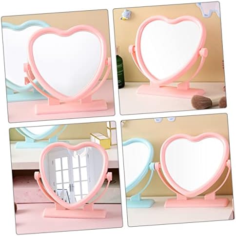 BESTYASH Heart Shaped Double Sided Makeup Mirror with Sturdy Base