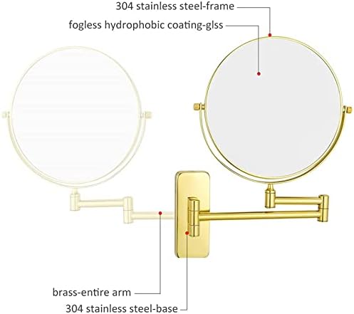 LZHIANG 8-Inch Double-Sided Vanity Mirror with 5X Magnification 1