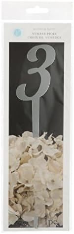 Victoria Lynn VL47253 Number On Stick 3 Silver Mirror