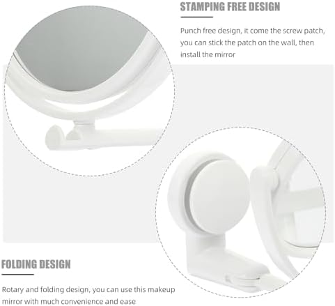 Holibanna Double-Sided Swivel Wall Mirror for Bathroom Bedroom
