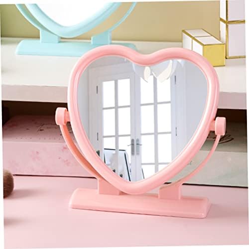 VALICLUD Heart Shaped Double Sided Makeup Mirror Portable