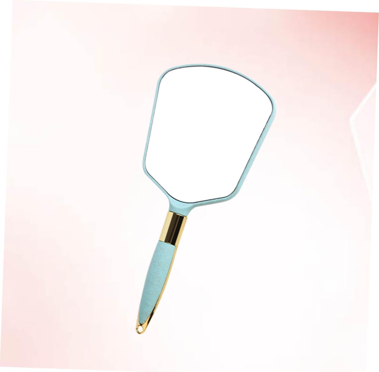 Vaguelly Portable Handheld Makeup Mirror with Chic Blue Design 1