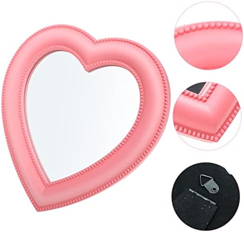 Beaupretty Heart Shape Makeup Mirror with Stand