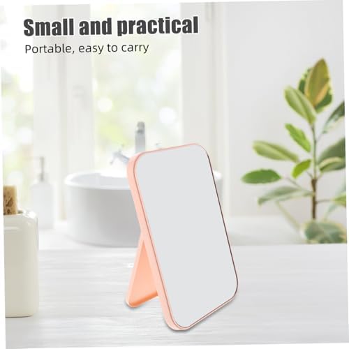 PartyKindom 2Pcs Portable Desktop Makeup Mirror with Stand 1